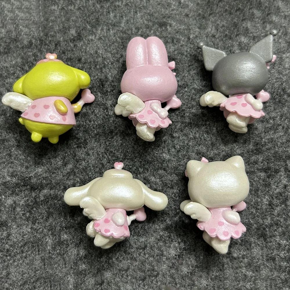 Фигурка Ангел Хелло Китти 4 см Sanrio Мелоди Куроми Аниме Синнаморолл Кукла Каваи DIY Украшение для торта Рождественские подарки для детей