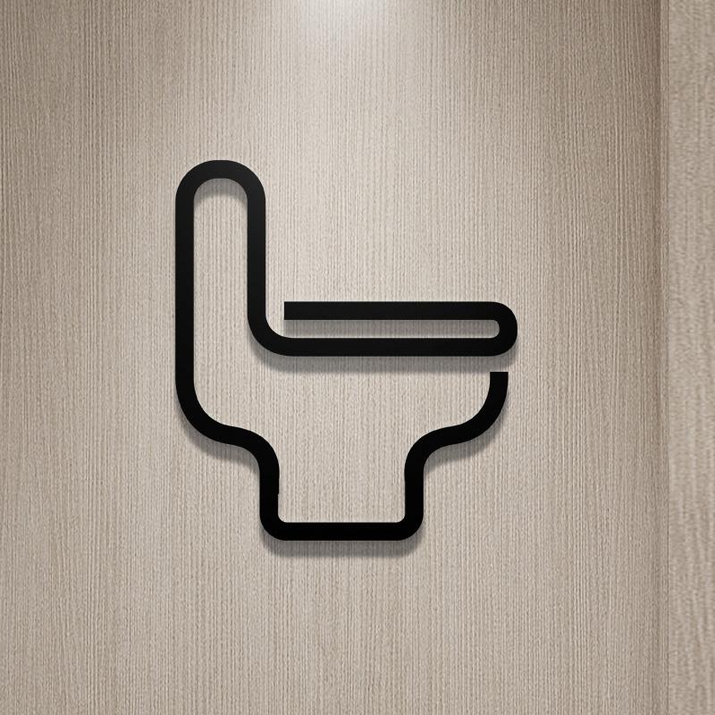 Торговые центры Офис Туалет Табличка Акриловая 3D Наклейка на дверь туалета Наклейка на стену Туалет Вывеска Арт Отель Домашний декор