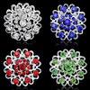 Rhinestone Crystal Brooch Hollow Out Collar Pin Silver Plated Flower Jewelry AVE