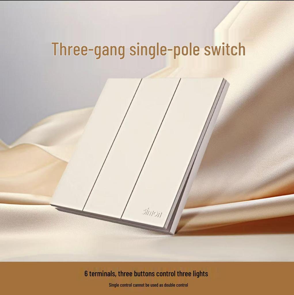 Simon i6Air Ultra-Thin Five-Hole 86 Type Switch and Socket for Home Decor