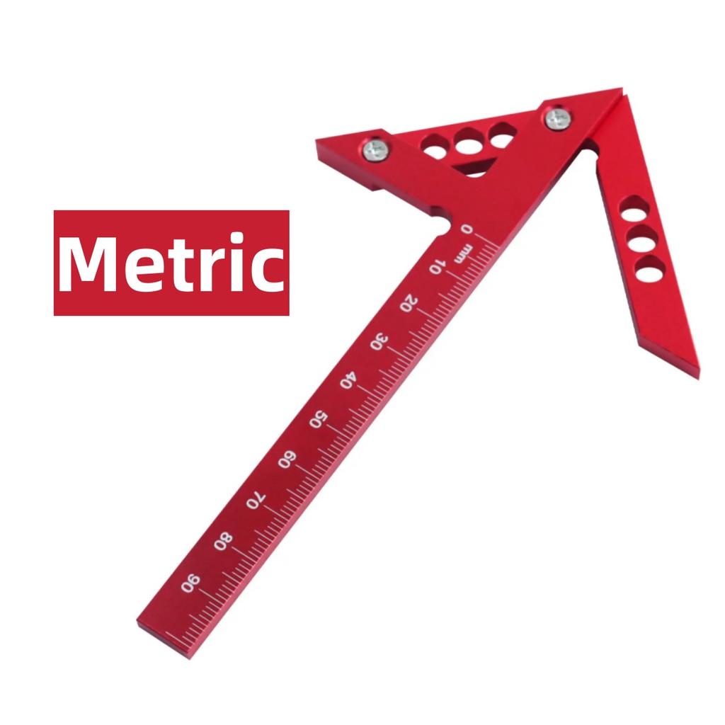 Столярный угольник Алюминиевый угольник Транспортир Центроискатель Деревообработка 3D Многоугольный Разметочный Измерительный Угольник Центроискатель