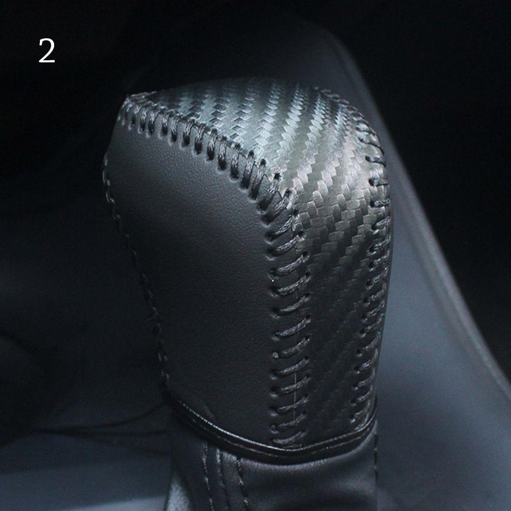 Leather Car Shift Handle Cover Non-Slip Car Interior Accessories Durable Shift Knob Cover for Car