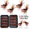 5-25Pcs Artificial Insect Bait Deer Hair Lure Dry Flies Fly Fishing Lures For Bass Trout Fishing Fly
