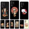 Neko Ramen Япония Чехол для телефона с кошкой Для Samsung Galaxy S24 S25 S23 S22 Ultra Note 10 20 Plus S20 S21 FE Чехол