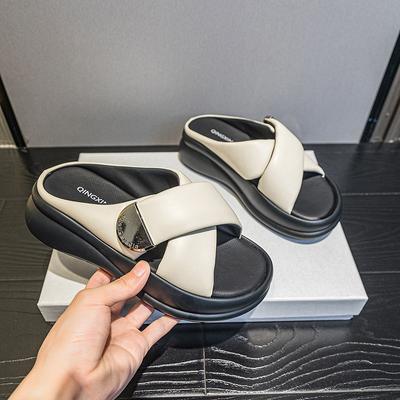 Сандалии на толстой подошве, тапочки, модная женская обувь