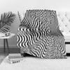 Psychedelic Optical Illusion Striped Blanket Abstract Wave Pattern Bedding Cool Teen Girl Gift Home Decor Fashion Throw Blanket