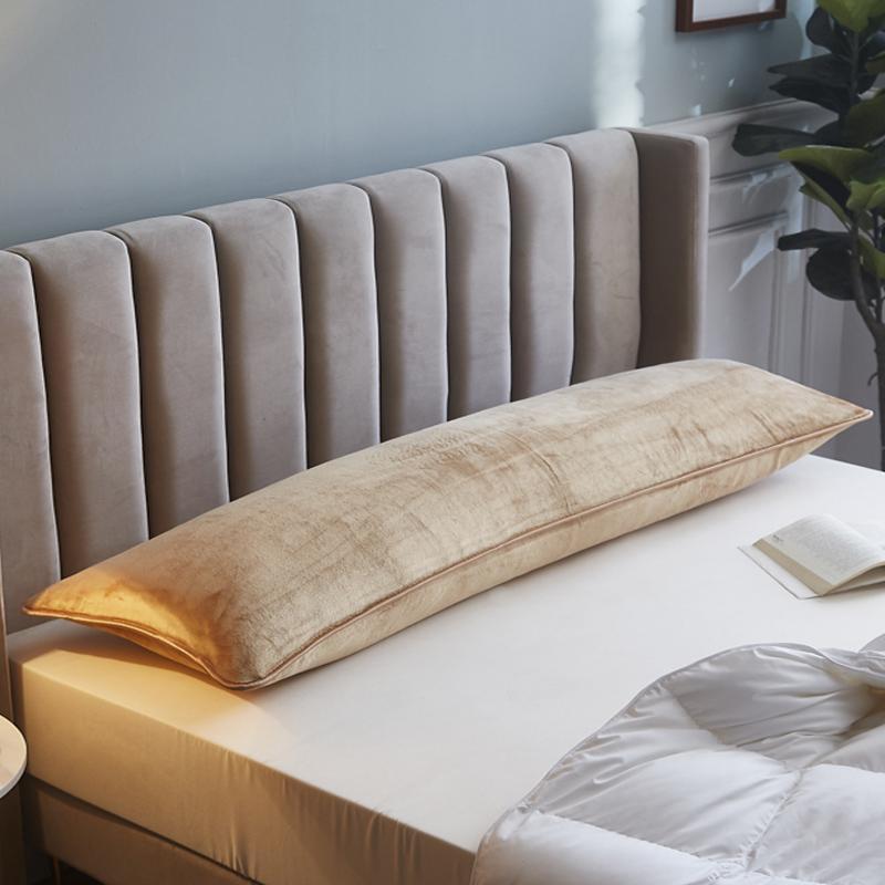 Зимняя молочная бархатная теплая двойная наволочка, утолщенная длинная наволочка, удобная мягкая наволочка, постельное белье