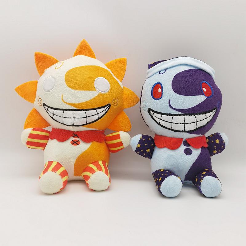 Security Breach Sundrop Moondrop Plush Five Nights At Freddy's Sun and Moon Soft Stuffed Doll Game Characters Plushies for Fan Kids Birthday Gift
