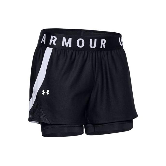 Under Armour Шорты Play Up Retro Two-In-One женские шорты черные 1351981-001