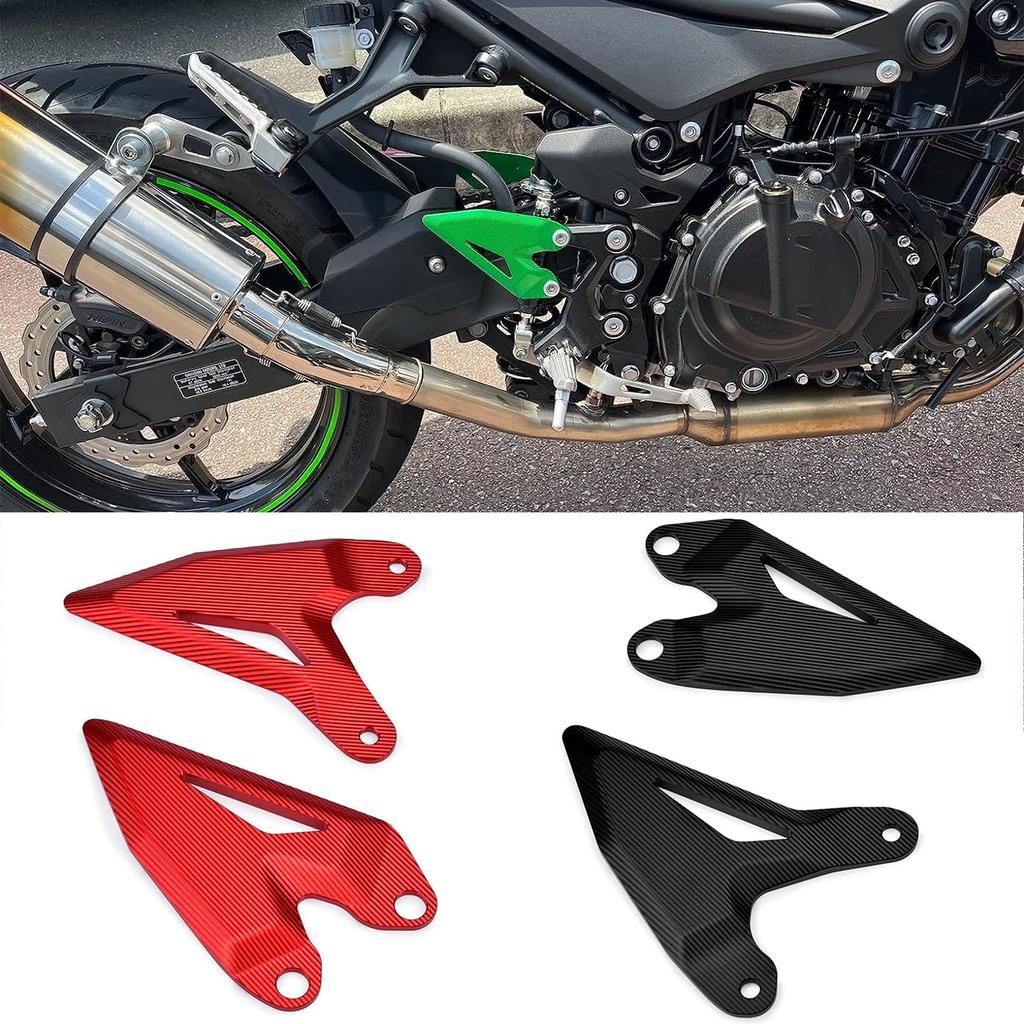 Защитная накладка на пятку мотоцикла - Совместимые модели: Kawasaki Ninja 400 Z400 2018-2023 (Левый и правый набор) (черный)
