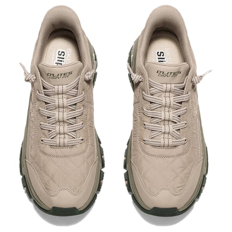 Skechers Уличные удобные нескользящие прочные дышащие низкие походные ботинки Мужские походные ботинки Серо-коричневые 237428-TPE