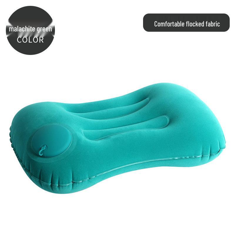 Автоматическая надувная подушка: Портативная уличная/домашняя поясничная и шейная поддержка для путешествий, офисного сна
