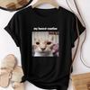 My Honest Reaction Funny Cat Graphic Unisex Tshirt Joke Humor Casual Short Sleeve Tshirt Harajuku Streetwear Female Clothes Top