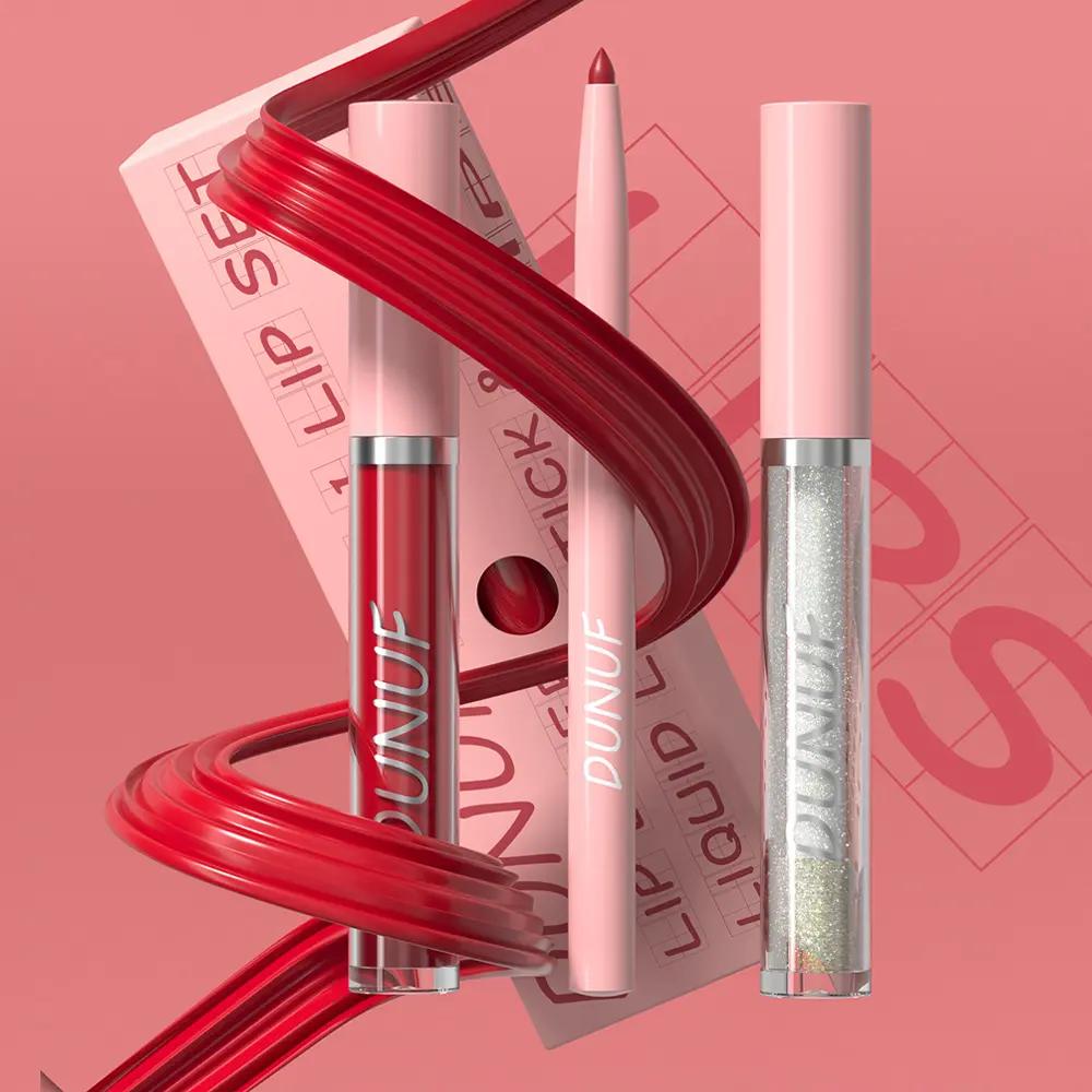 Dunuf Matte Lip Liner and Lip Oil Set