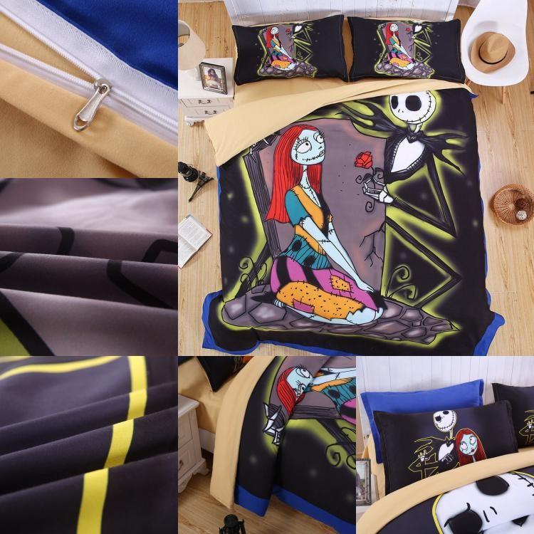 Nightmarish 3d Digital Printed Bedding Set With Character Motifs For European Home Decor