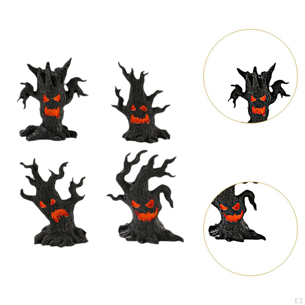 4 шт. Хэллоуин Миниатюрные фигурки Мини Смола Ремесло Украшения Крошечные Миниатюры Украшение на елку Фея