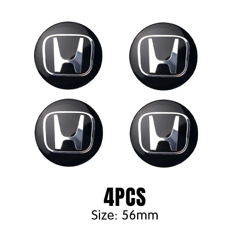 56/60mm Car Wheel Center Hub Cap Badge Logo Emblem Decal Wheel Sticker For Honda Civic City Accord Odyssey CRV Hrv Jazz CBR VTX