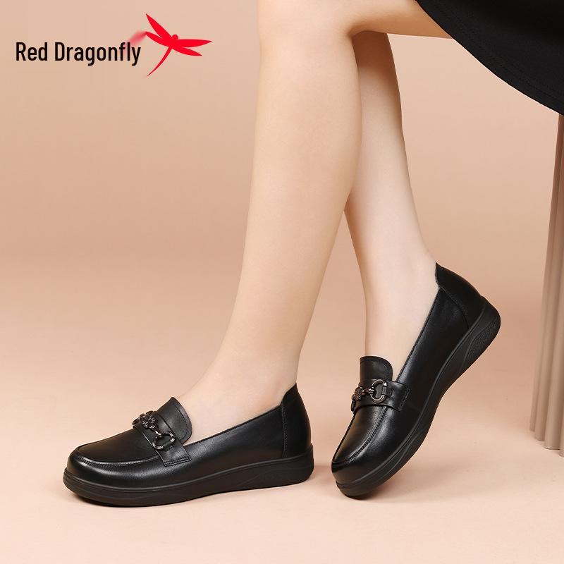 Женские летние мокасины Red Dragonfly из натуральной кожи