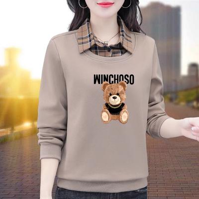 Женская поддельная двухкомпонентная толстовка в весенне-осеннем стиле с длинными рукавами и осенней рубашкой