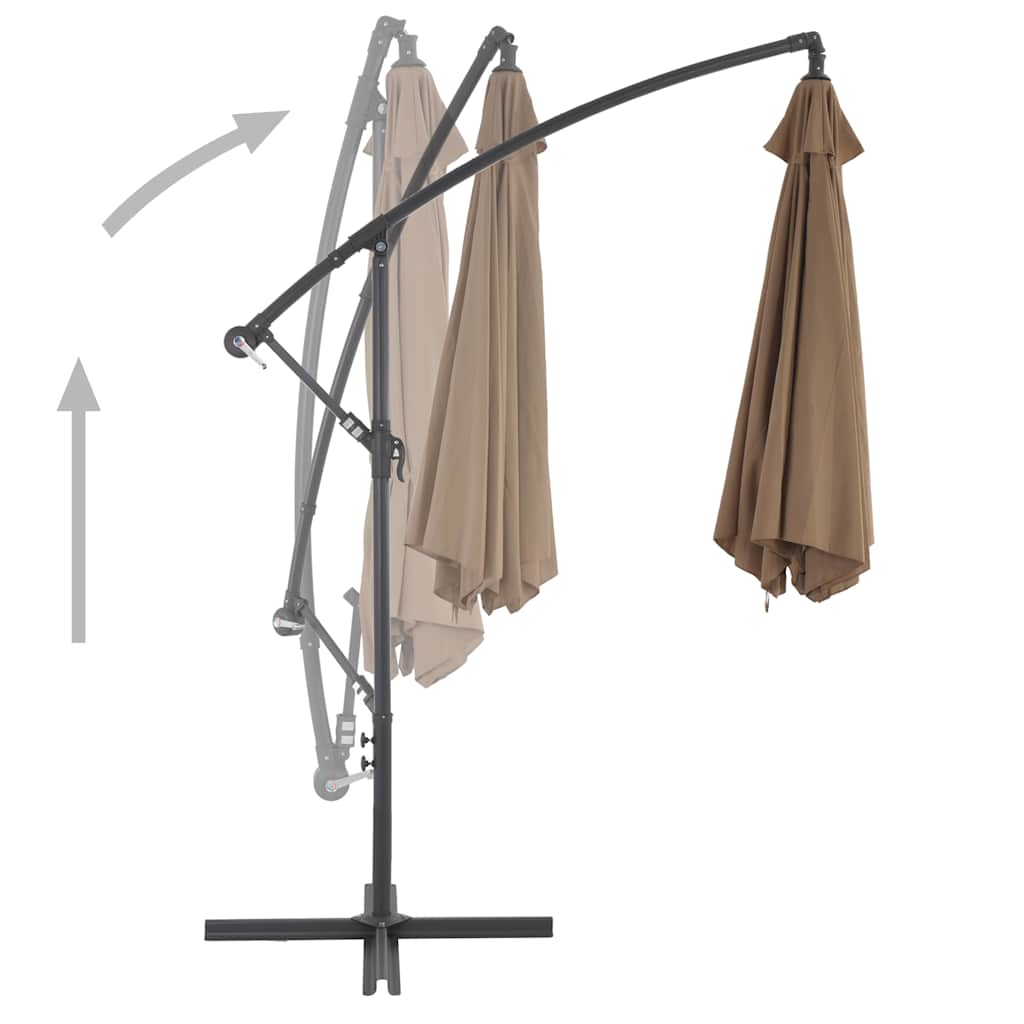 Umbrella with Aluminum Pole 300 cm Taupe
