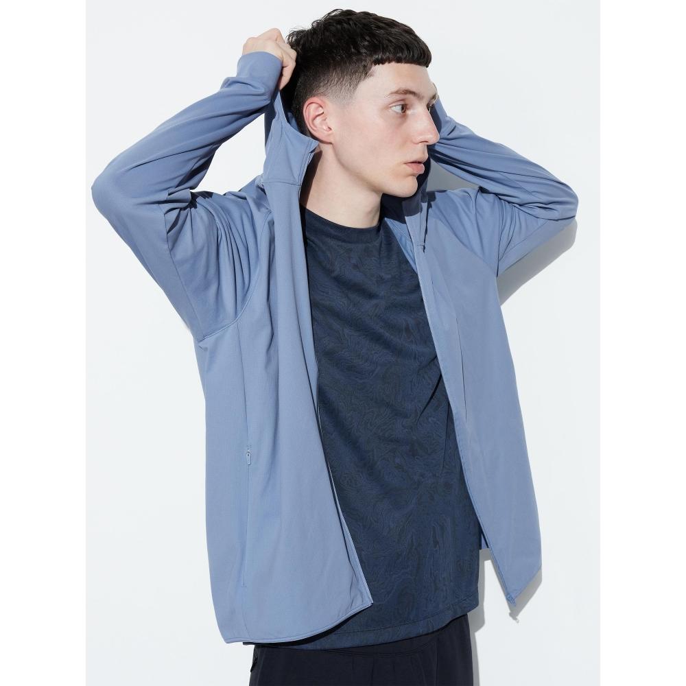 Uniqlo Мужская парка с ползунком Dry Ex с защитой от УФ-лучей