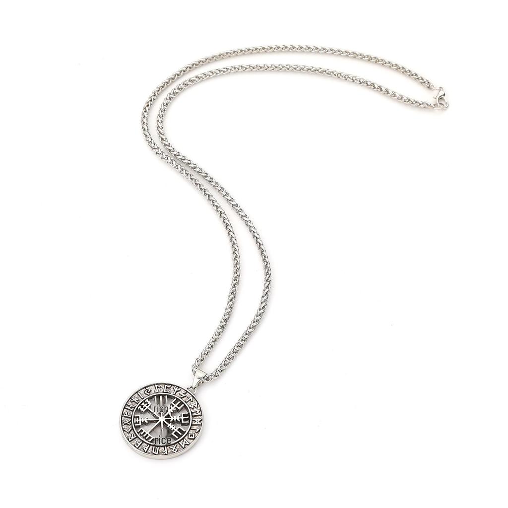 Кулон-ожерелье с рунами викингов: Крест Взрыв Ретро Стиль - Модный, Универсальный и Уникальный Вечериночный Аксессуар