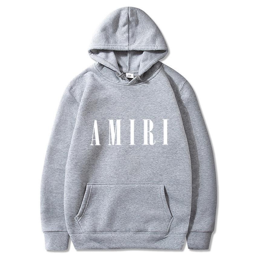 Amiri Print Unisex Casual Hoodie - Trendy Loose Fit Sweatshirt