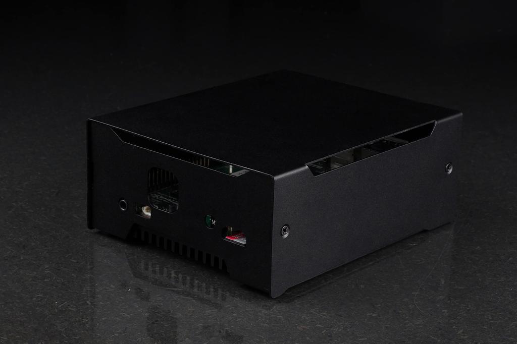 Корпус KKSB для Odroid M1, Пескоструйный алюминий, Черное анодированное покрытие