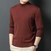 Yiliteng Men's Merino Wool Blend Half-High Collar Knitted Sweater