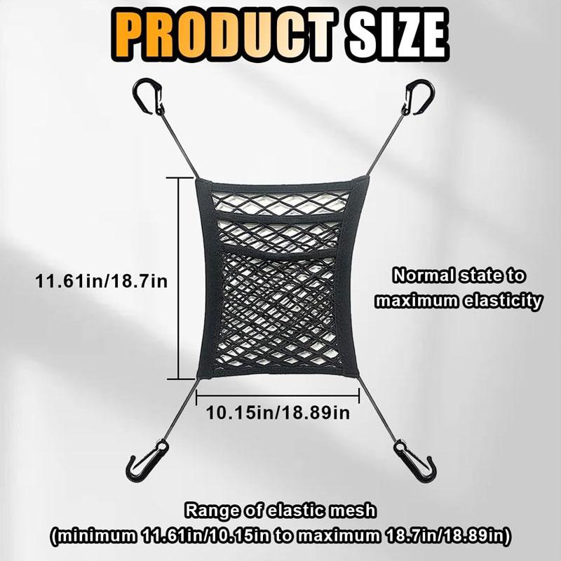 Универсальная автомобильная 3-слойная сетчатая сумка-органайзер для спинки сиденья автомобиля, сетчатый карман для автомобиля, сетчатый карман для хранения вещей для детей и домашних животных, барьерная сетка для заднего сиденья автомобиля