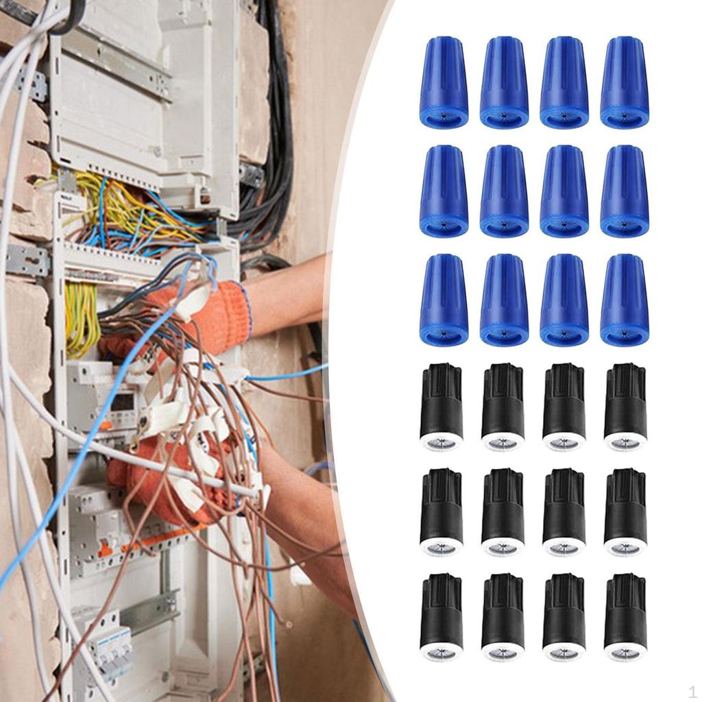 24 шт. Накручивающиеся колпачки для проводов, запасные части, портативные, профессиональные, для соединения электрических проводов