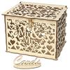 Wedding Card Boxes Wooden Box Wedding Decoration Supplies DIY Couple Deer Bird Flower Pattern Grid Invitation Gift Business Card