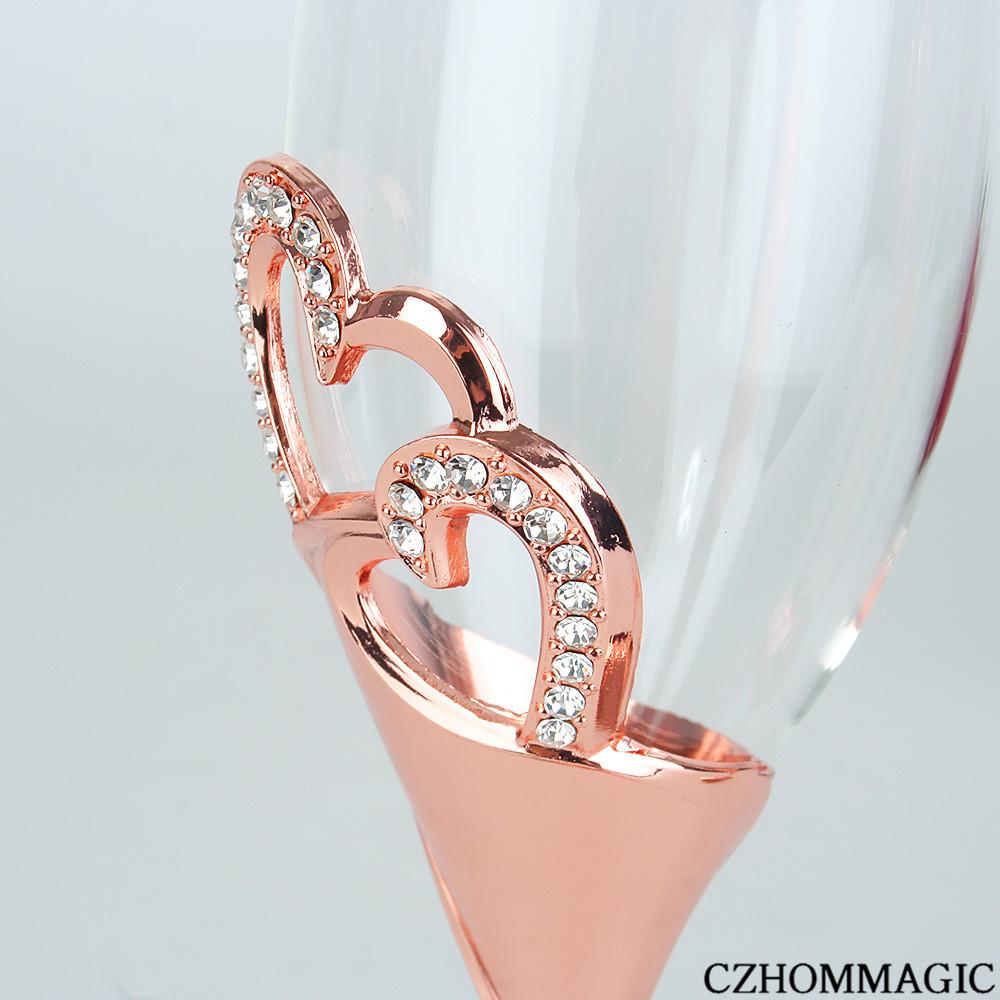 2 шт. 6,76 унций хрустальные бокалы для шампанского Свадебные бокалы для жениха и невесты Чашки для тостов Подарочные наборы для пар Стеклянные бокалы ручной работы для помолвки Свадебная Анна