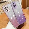 KEYSION Роскошный чехол-бампер с покрытием и блестками для Redmi Note 10 10S 10 Pro 4G, прозрачный мягкий TPU, противоударный чехол для Xiaomi POCO M5S