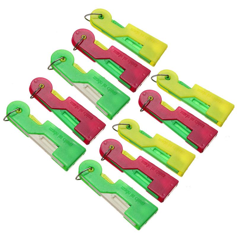3pcs/5pcs/10pcs Random Color Elderly Convenient Automatic Sewing Needle Threader Thread Guide Tool AA8274
