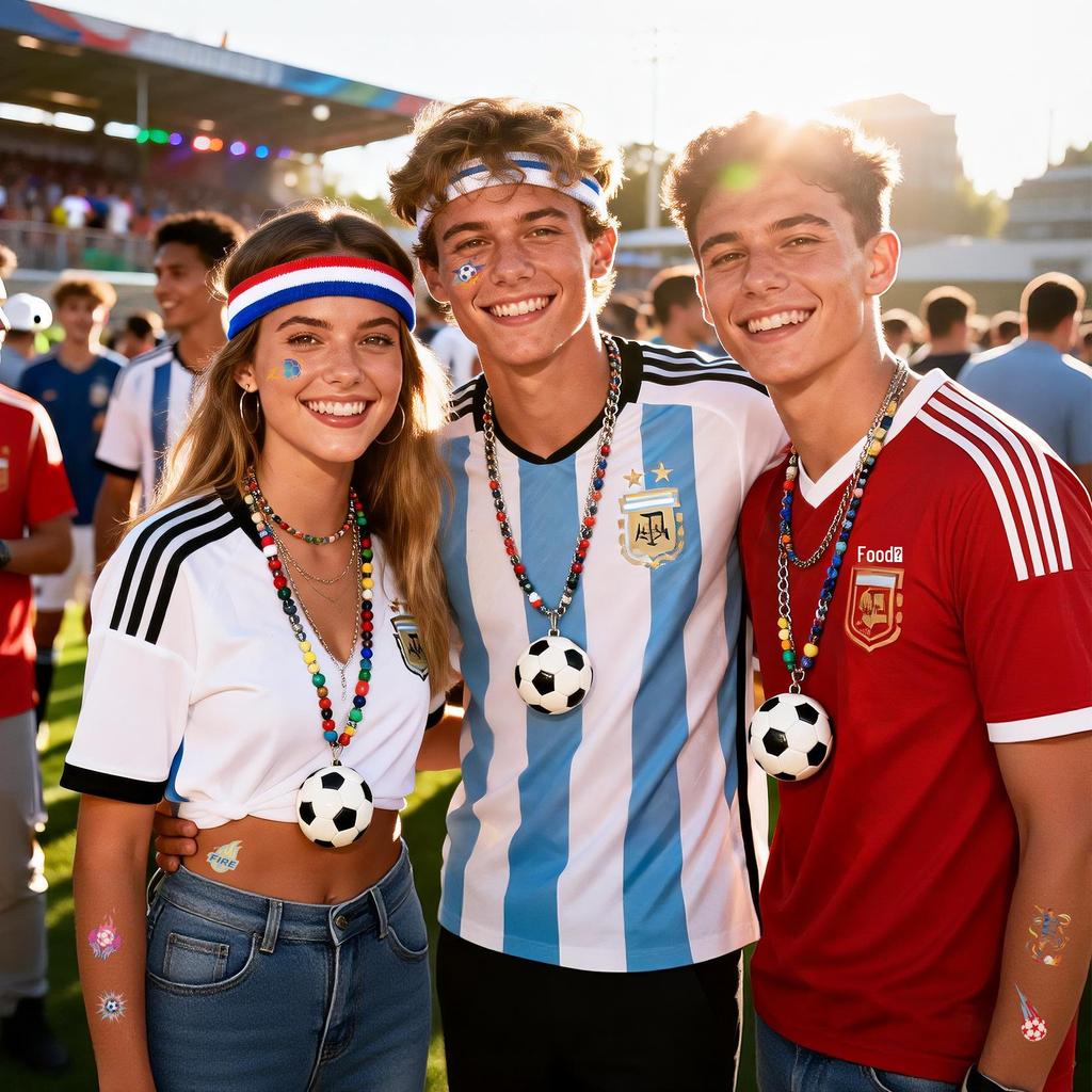 World Cup Waterproof Cartoon Face Tattoo Stickers for Sports Events and Parties