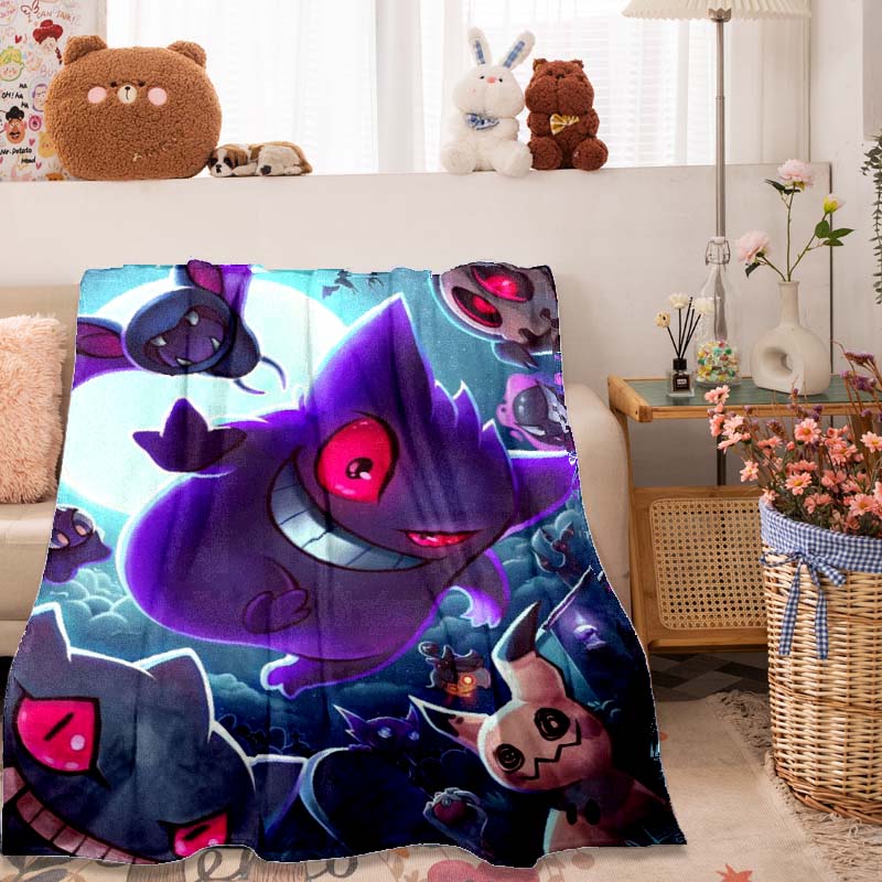 17 Styles G-Gengar Printed Throw Blanket Christmas Birthday Gift for Women Men Teen Boys Girls, Special Gifts for Adult and Kids