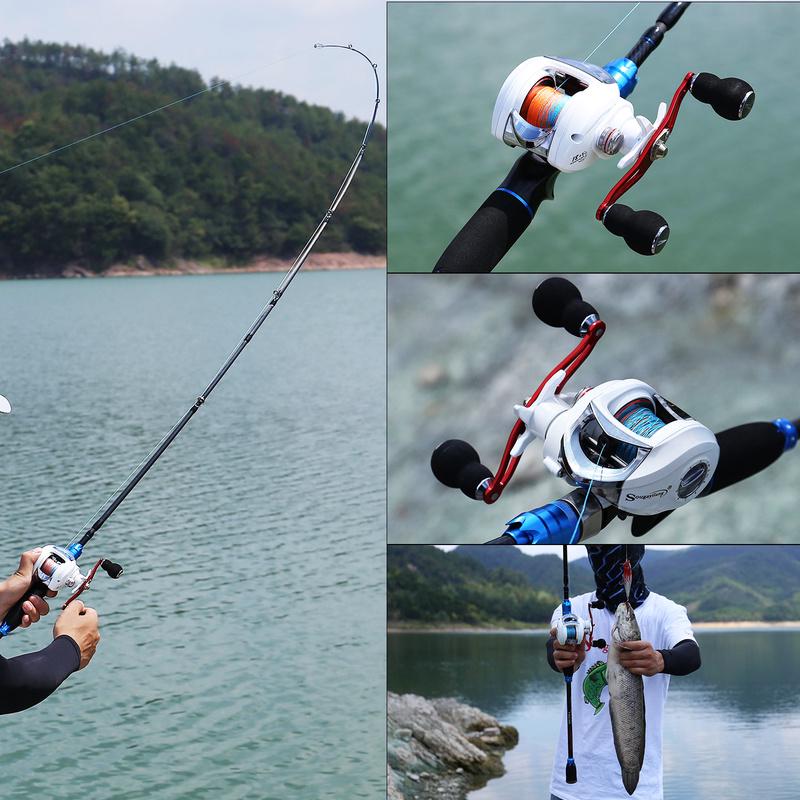 Комбинированная катушка для удочки, карбоновая удочка и катушка для наживки, набор для ловли пресноводного окуня