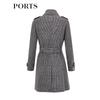 PORTS Women's Autumn/Winter Long Sleeve Mid-Length Coat