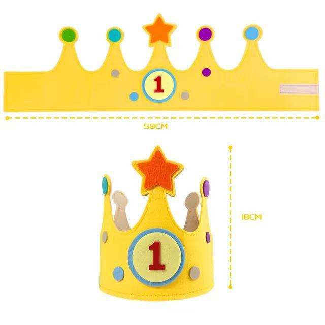 Popular DIY Star Velcro Crown for Baby's First Birthday Party