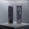 M.2 NVME To SATA 3.0 Converter 6Gbps M.2 NVME M-Key To SATA 9-Port Expansion Card PCIE 3.0 X2 Hard Disk Capacity for Desktop PC