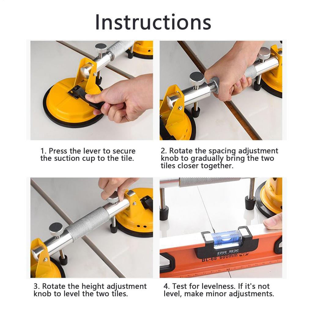 Granite Seam Setter Vacuum Suction Cup Seamless Marble Seam Setter for Joining Lightweight Counter Installation Aid for Stone