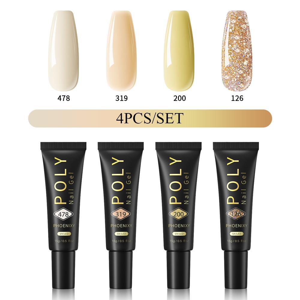 PHOENIXY 15 мл поли гель для ногтей маникюрный набор для наращивания пальцев акриловый гель нужна УФ светодиодная лампа для ногтей DIY салон нейл-арта для дома