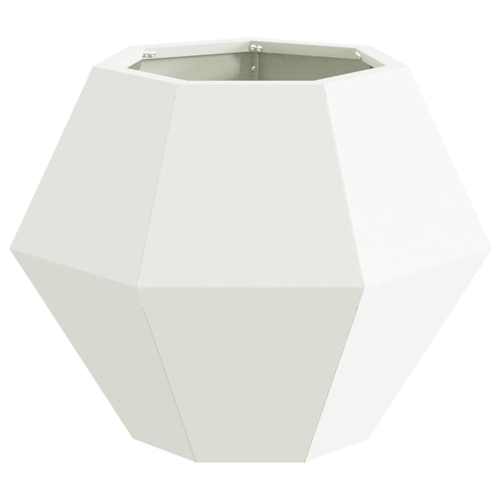 Planter White 50 x 50 x 40 cm Steel