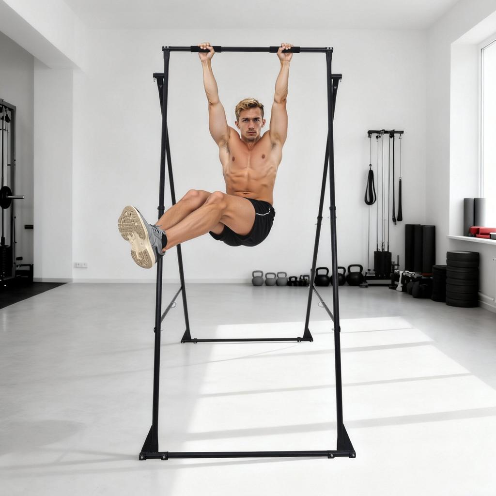 Yoga Stand Frame, Max 200 kg Load Swing Stand, Triangular Structure Yoga Aerial Rig, Aerial Silk Stands with EVA Foam, 4-Level Horizontal & 6-Level