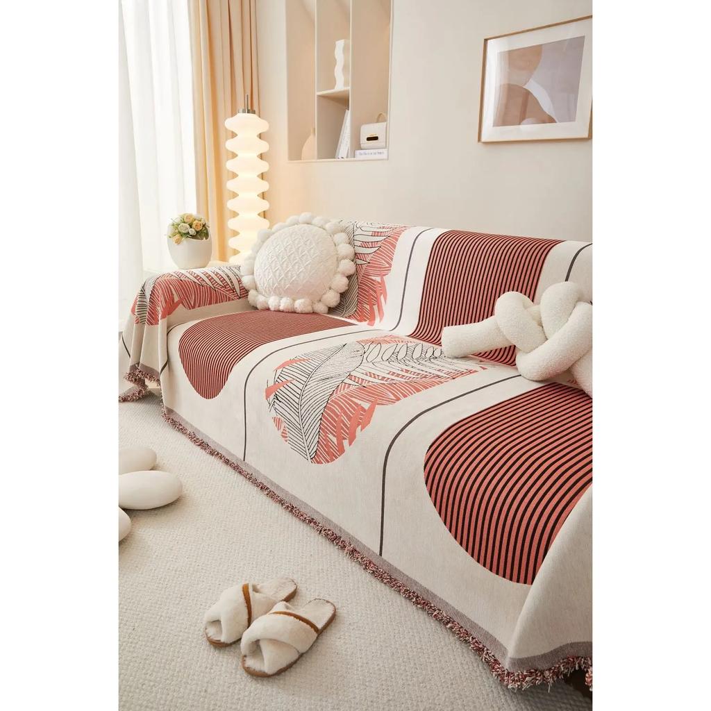 Полотенце для отдыха, коврик для дивана, мягкий диван-полотенце Nordic Leaf, одеяла на два сиденья, для пикника на открытом воздухе, для кемпинга