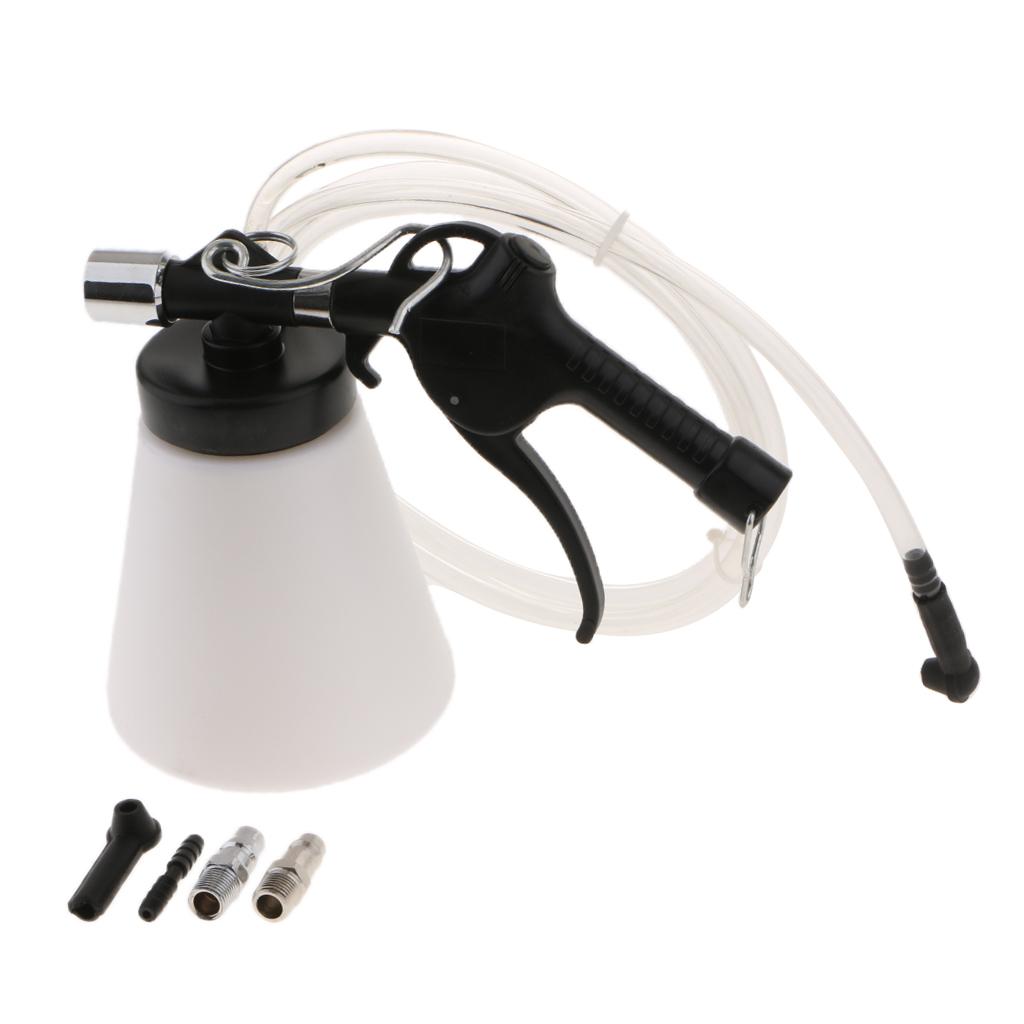 Pneumatic Brake Bleeder Fluid Replacement Tool Set for Car with 4 Master Cylinder Adapters for Single Person Brake Bleeding