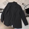 Casual Long Sleeve Blazer Suit Solid Color Jacket for Women Fashion Korean Business Formal Blazers Suits Green Black