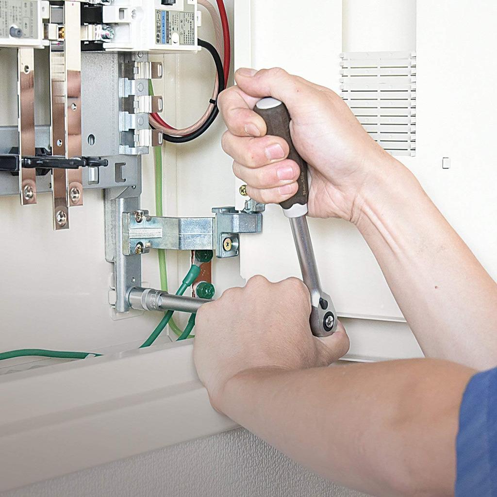 VESSEL Wooden Ratchet Handle with Non-Slip Grip, 3/8" (9.5mm) Drive, HRH3-W