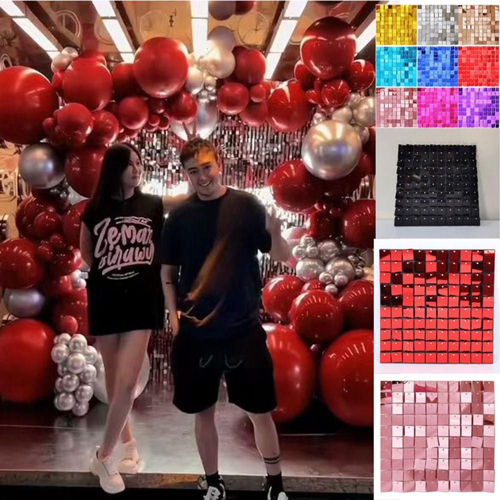 Baby Shower Sequin Backdrop Glitter Square Backdrop Decoration Panels New Sequin Panel Wall Decor